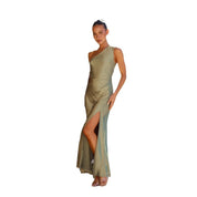 Robe d’été femme Samantha asymétrique – Longue avec fente élégante