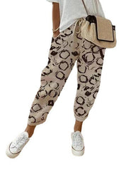 Pantalon large femme d’été à imprimé – Taille élastique et coupe fluide