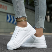 Sneakers orthopédiques blanches en cuir « Zania » femme — confort podologique & soutien