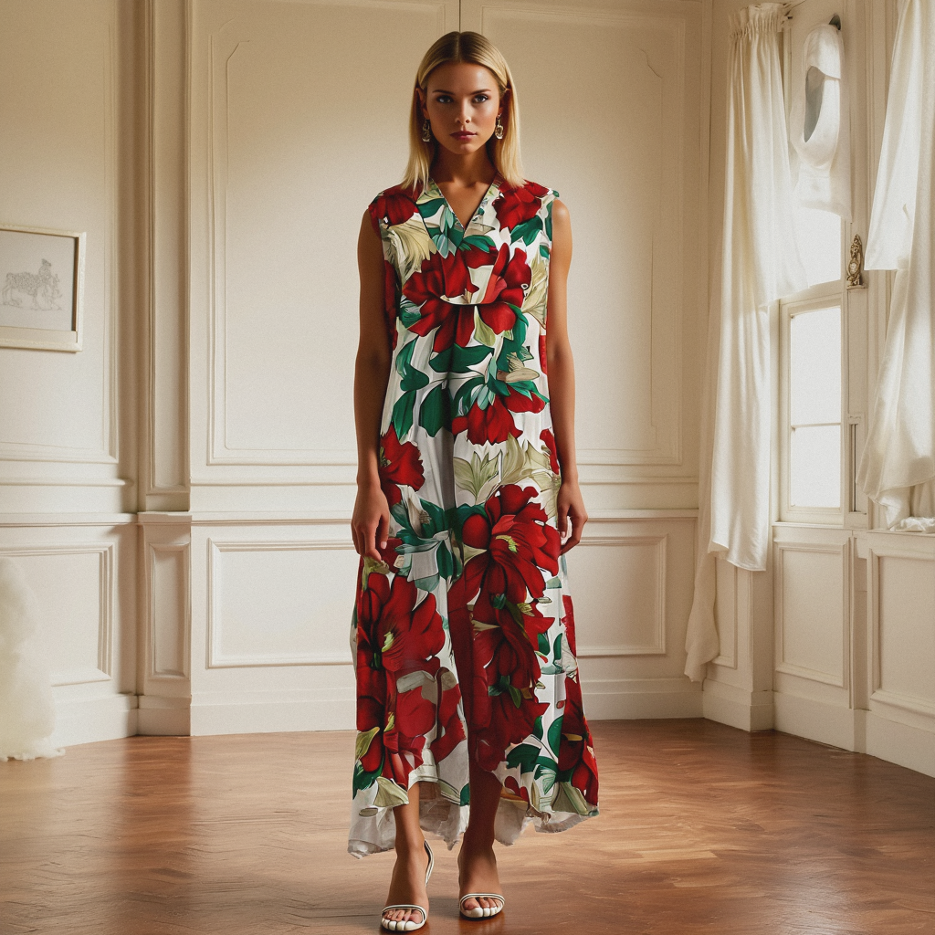 Robe fleurie vintage femme – Romantique & légère pour l’été | Bärbel