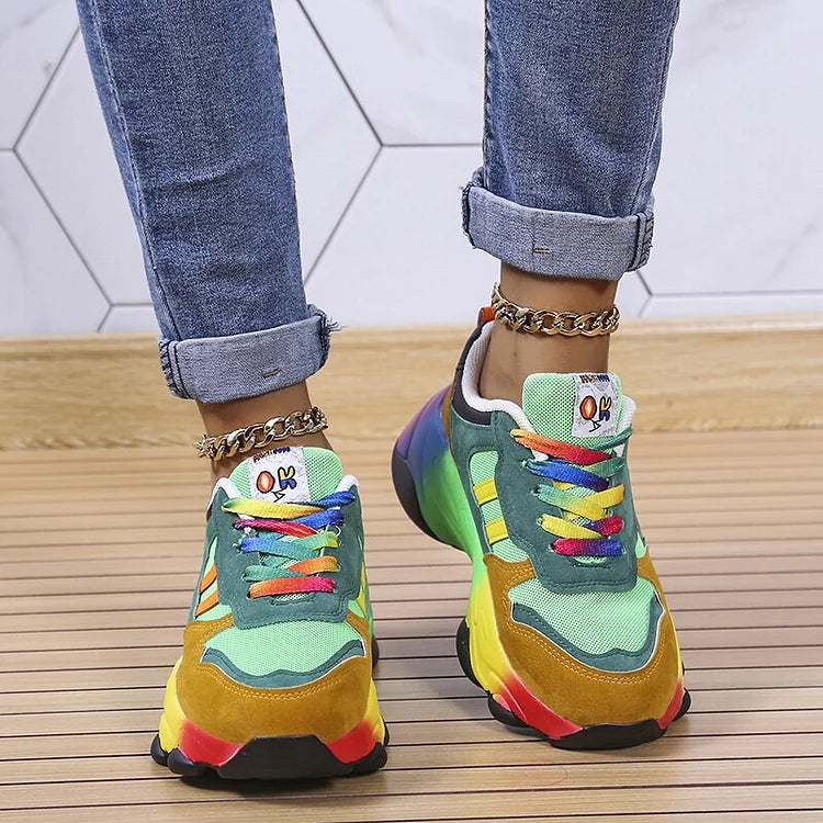 Chaussures orthopédiques femme arc-en-ciel – confort & style sans douleur