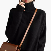 Pull femme oversize en maille – Motif géométrique chic et confortable