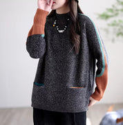 Livia pull femme oversize | Tricot doux avec poches | Confort d’automne chic