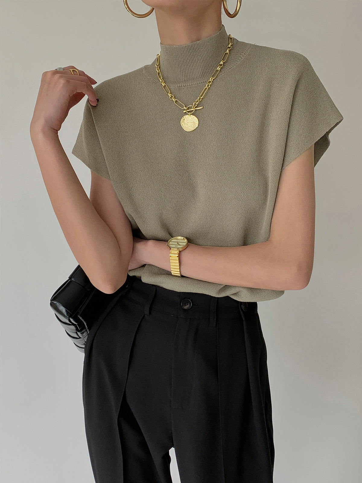 Top sans manches col montant – Base minimaliste tout saisons
