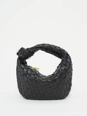 Mini sac tressé doré – élégance compacte et détails raffinés