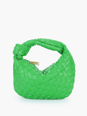 Mini sac tressé doré – élégance compacte et détails raffinés