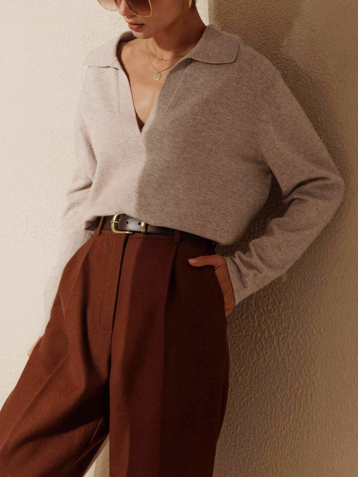 Pull oversize hiver col montant épais – Maille cocoon & style tendance chaud