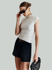 Débardeur col montant femme – essentiel chic et polyvalent