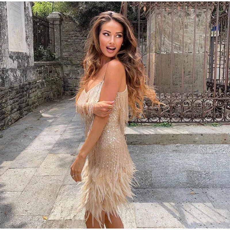 Sophie | Robe Cocktail Pailletée Femme – Glamour, Élégance & Style Festif