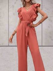 Nellie | Combinaison femme élégante – Volants & cordon taille ajustable