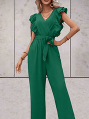 Nellie | Combinaison femme élégante – Volants & cordon taille ajustable