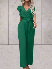 Nellie | Combinaison femme élégante – Volants & cordon taille ajustable