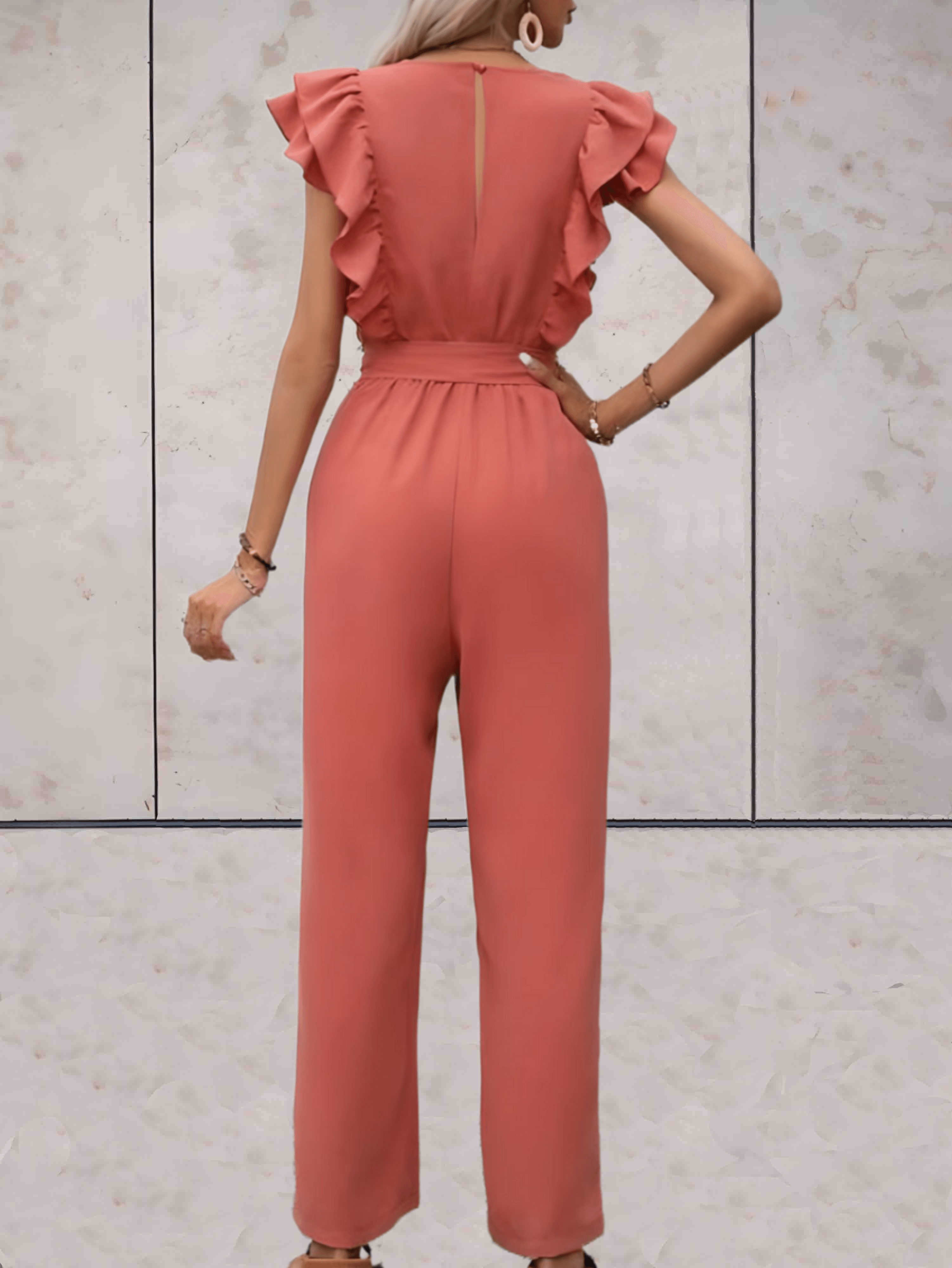 Nellie | Combinaison femme élégante – Volants & cordon taille ajustable
