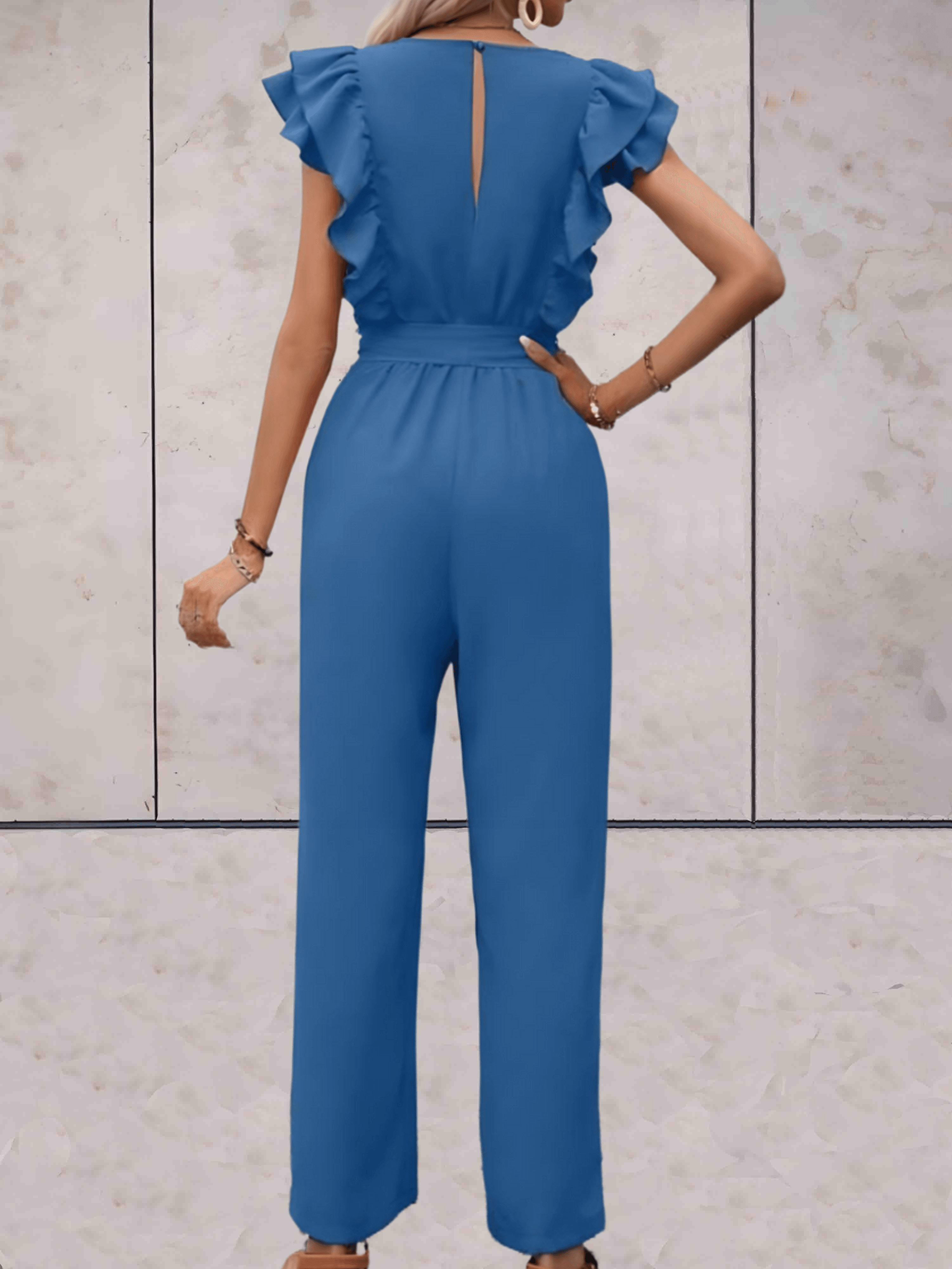 Nellie | Combinaison femme élégante – Volants & cordon taille ajustable
