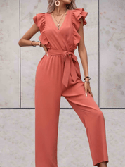 Nellie | Combinaison femme élégante – Volants & cordon taille ajustable