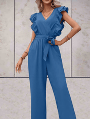 Nellie | Combinaison femme élégante – Volants & cordon taille ajustable