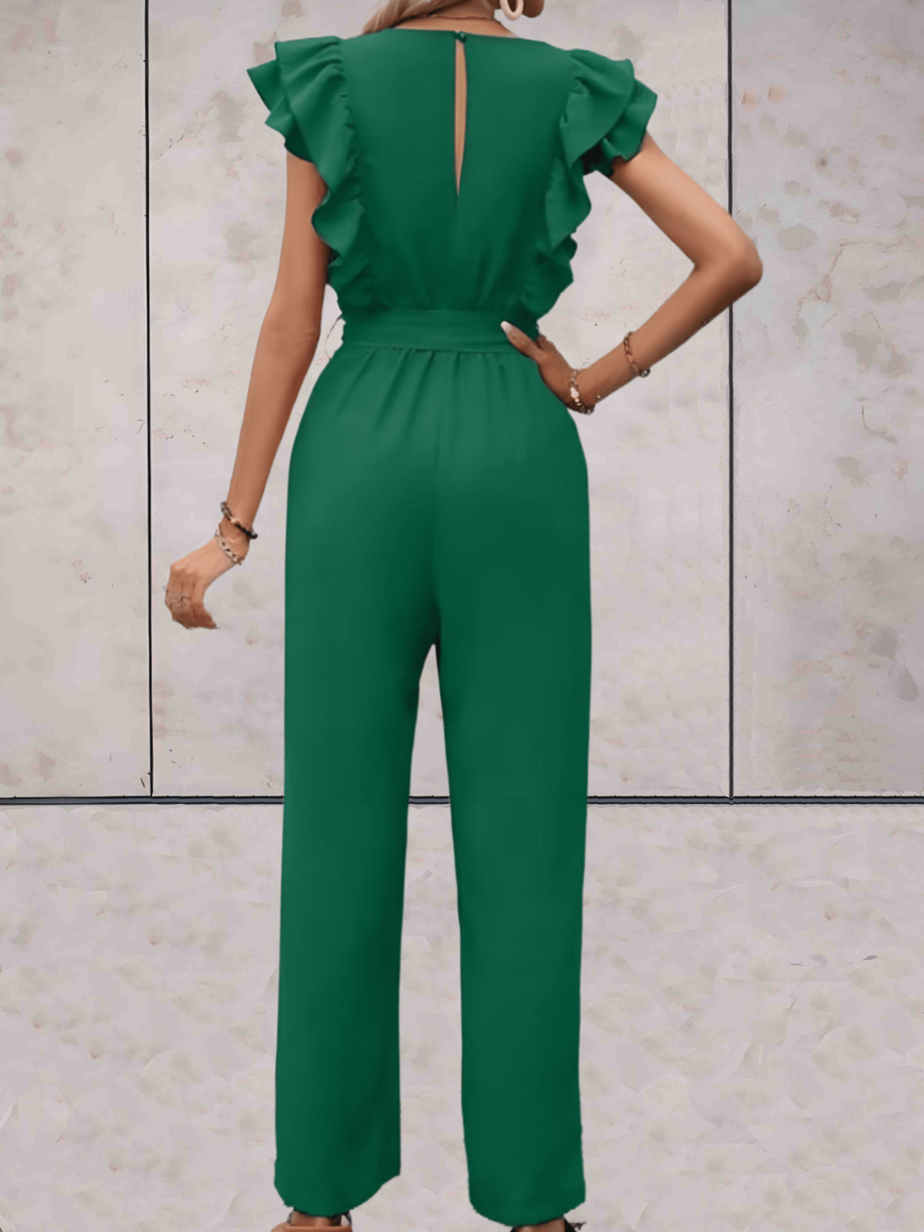 Nellie | Combinaison femme élégante – Volants & cordon taille ajustable