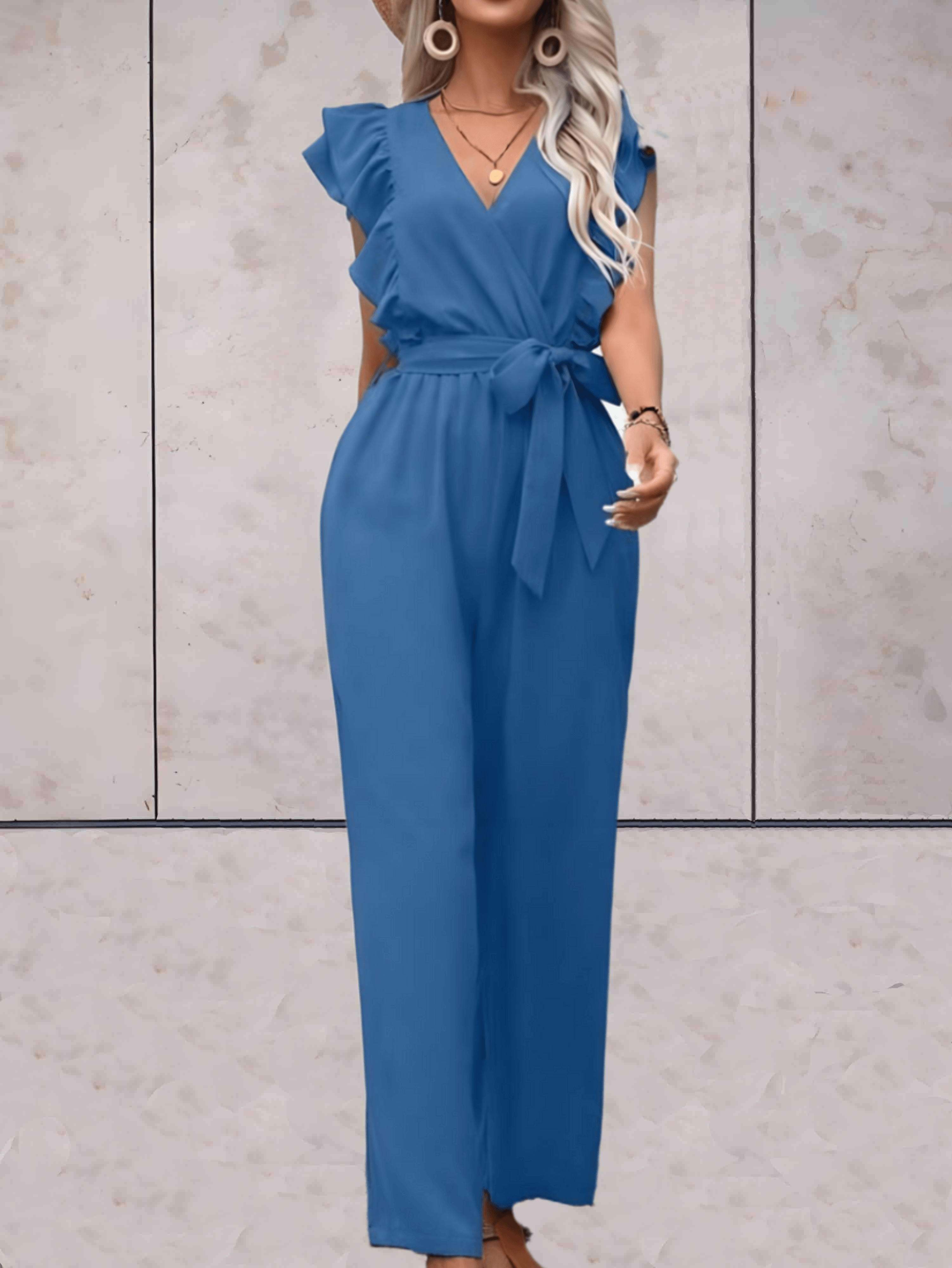 Nellie | Combinaison femme élégante – Volants & cordon taille ajustable
