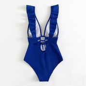 Maillot de bain femme Boho Vardi Dante – Une-pièce sexy avec col V et dos noué