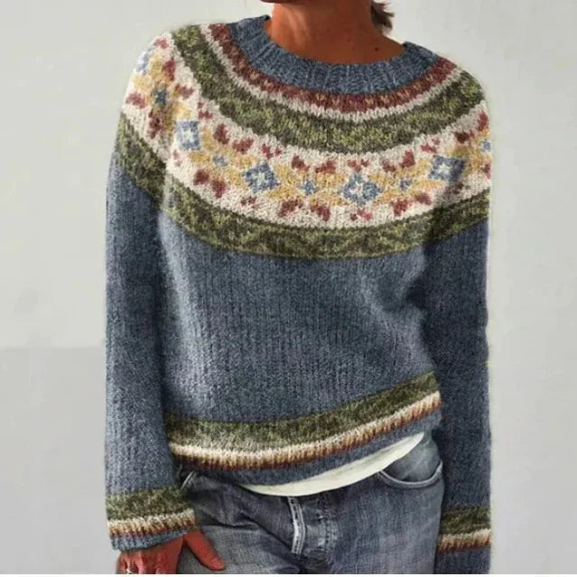Pull femme rétro Silvia – Chaleur et charme vintage pour l’automne
