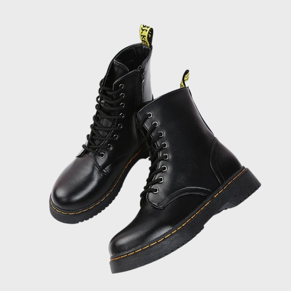 Bottes en cuir femme Silky – boots à lacets, finition luxe