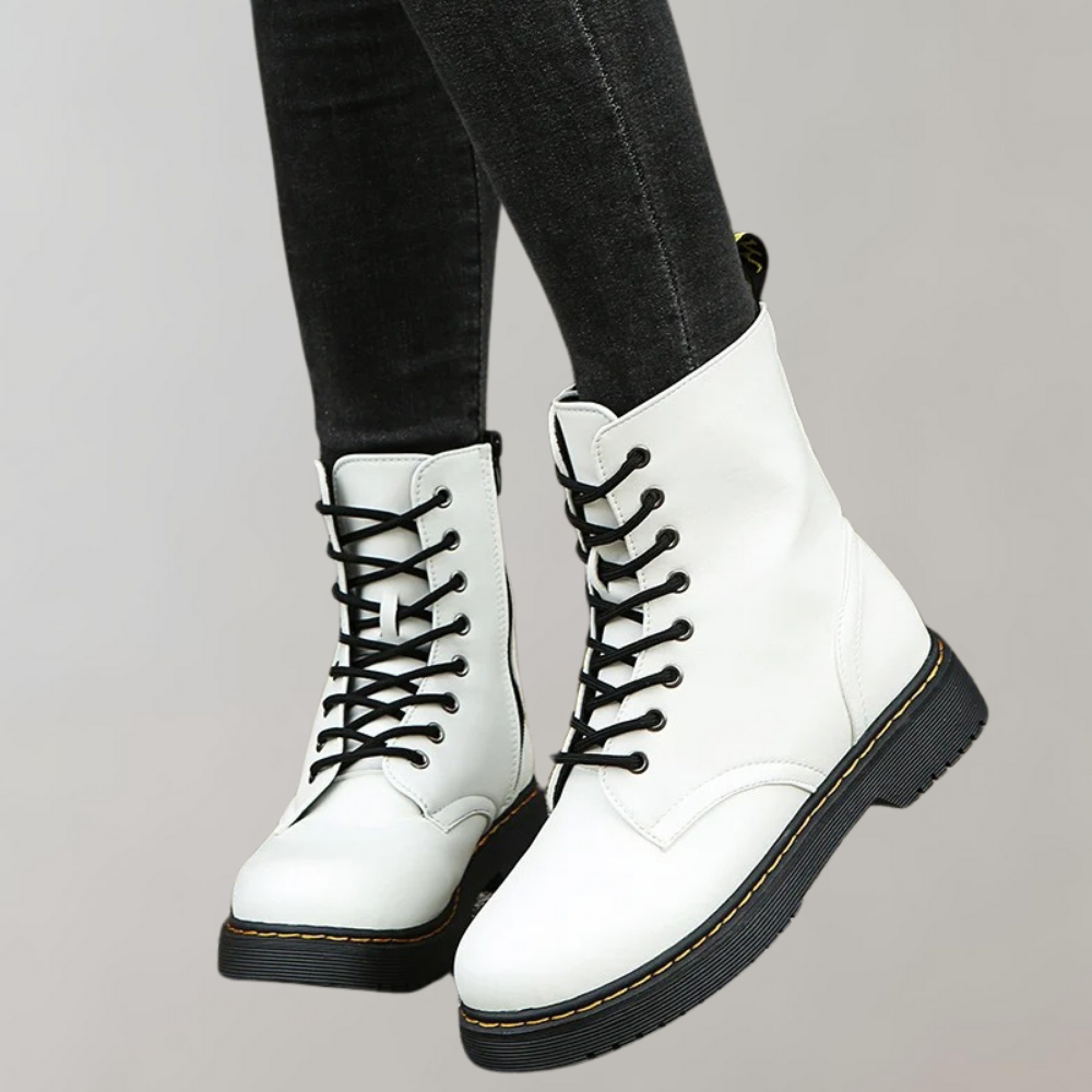 Bottes en cuir femme Silky – boots à lacets, finition luxe