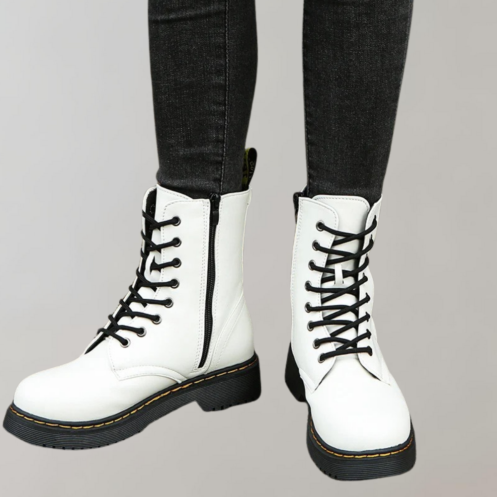 Bottes en cuir femme Silky – boots à lacets, finition luxe