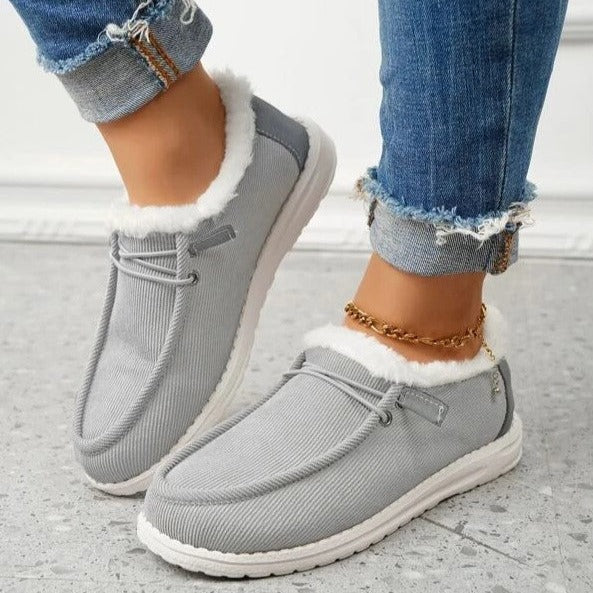 Bottines hiver femme MAREN – chaussures chaudes slip-on doublées peluche