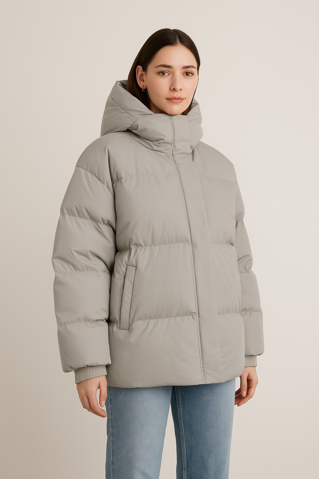 ISA | Manteau d’hiver femme – Matelassé avec capuche & design intemporel