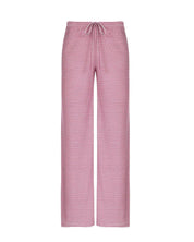 Pantalon femme rayé coupe droite – Taille ajustable & style décontracté chic