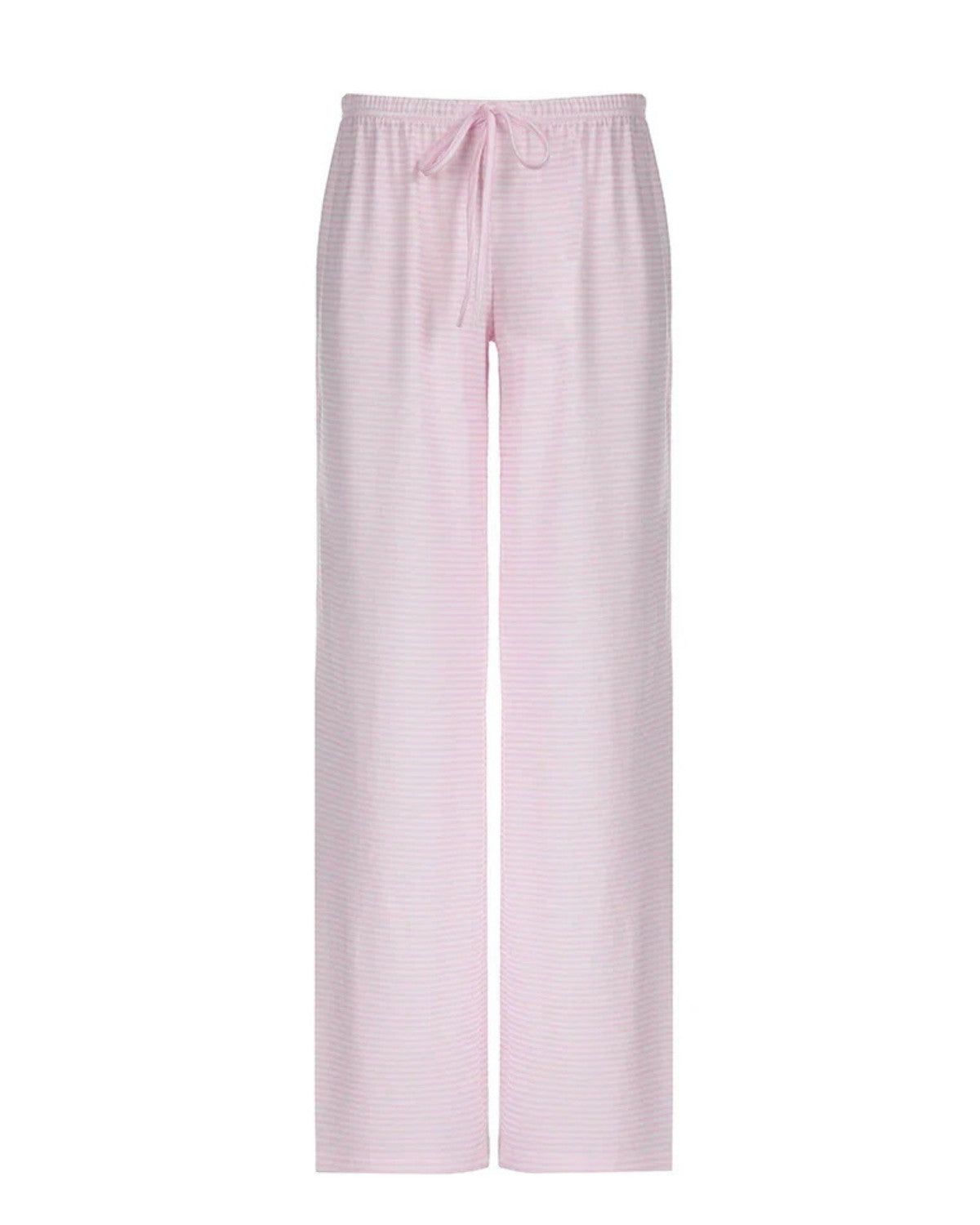 Pantalon femme rayé coupe droite – Taille ajustable & style décontracté chic