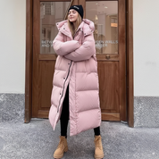 Puffer long femme capuche – Doudoune isolante coupe relax & coupe-vent