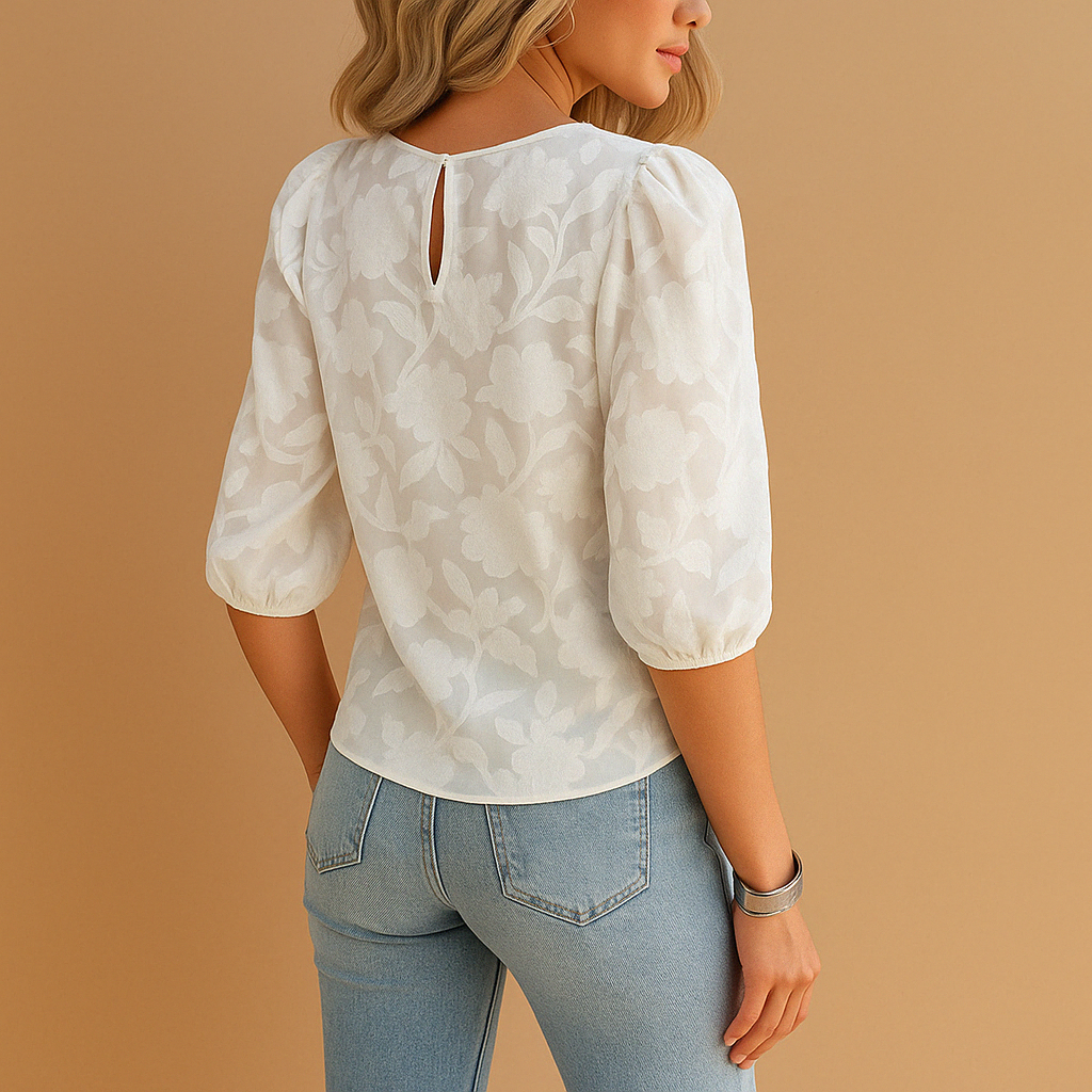 Elvira | Haut Fleuri Élégant pour Femme – Coupe Flatteuse & Intemporelle