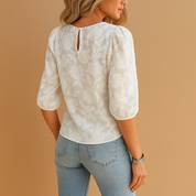 Elvira | Haut Fleuri Élégant pour Femme – Coupe Flatteuse & Intemporelle