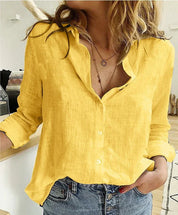 Blouse femme Chloë Vardi Dante – Légère avec boutons et manches mi-longues