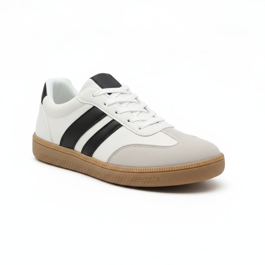 Baskets rétro Renzo unisex – low-top avec semelle gum
