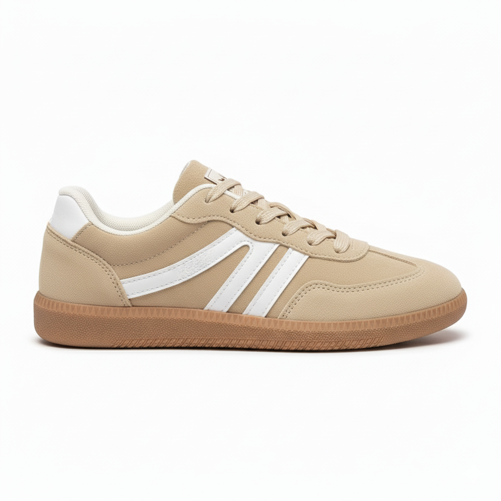 Sneakers rétro Eliano unisexe – low-top à semelle gum