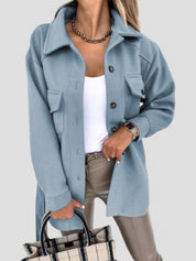 Veste Gleame femme — manteau de mi-saison chic à fermeture boutonnée