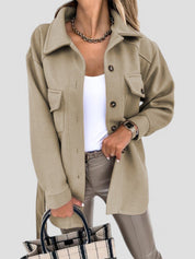 Veste Gleame femme — manteau de mi-saison chic à fermeture boutonnée