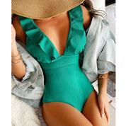 Maillot de bain femme Boho Vardi Dante – Une-pièce sexy avec col V et dos noué