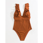 Maillot de bain femme Boho Vardi Dante – Une-pièce sexy avec col V et dos noué