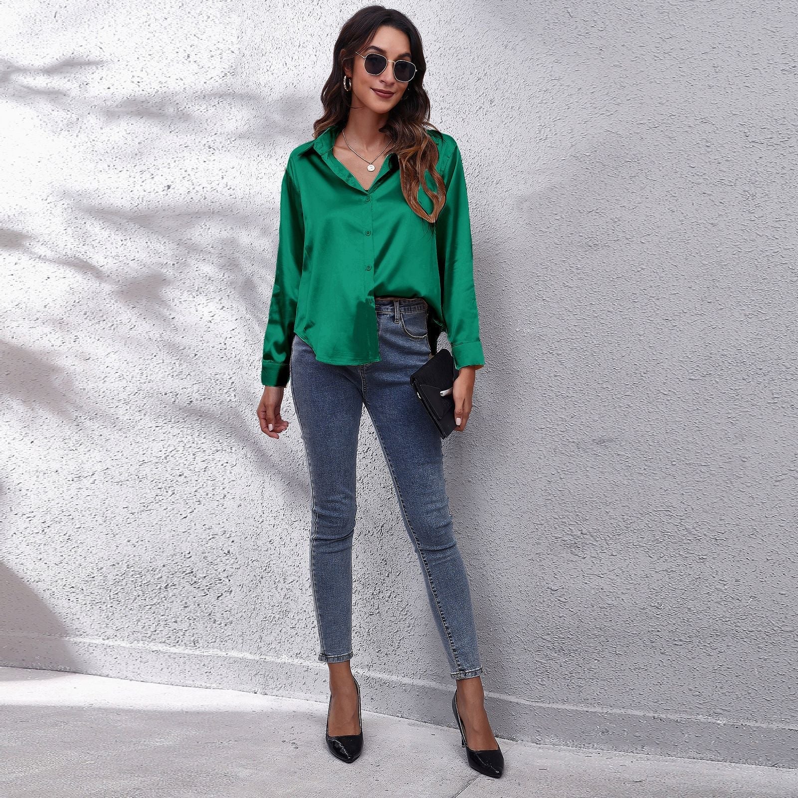 Blouse femme Shila en satin – Légère, élégante et chic d’été | Vardi Dante