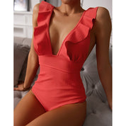 Maillot de bain femme Boho Vardi Dante – Une-pièce sexy avec col V et dos noué