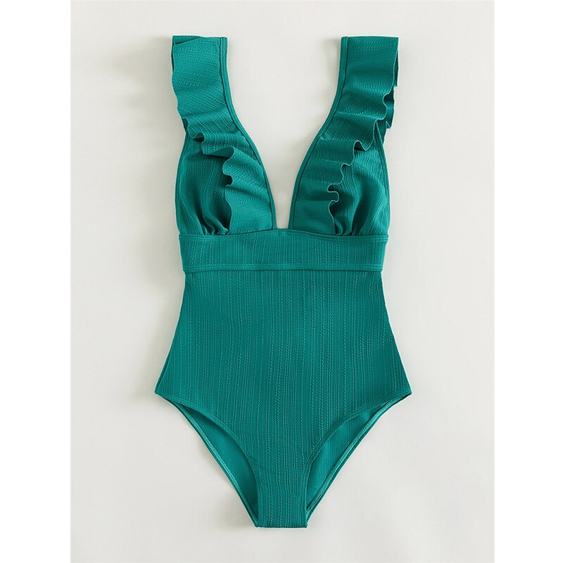 Maillot de bain femme Boho Vardi Dante – Une-pièce sexy avec col V et dos noué