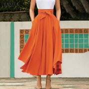 Jupe maxi ligne A ceinture nouée — fluide & estivale