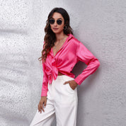 Blouse femme Shila en satin – Légère, élégante et chic d’été | Vardi Dante