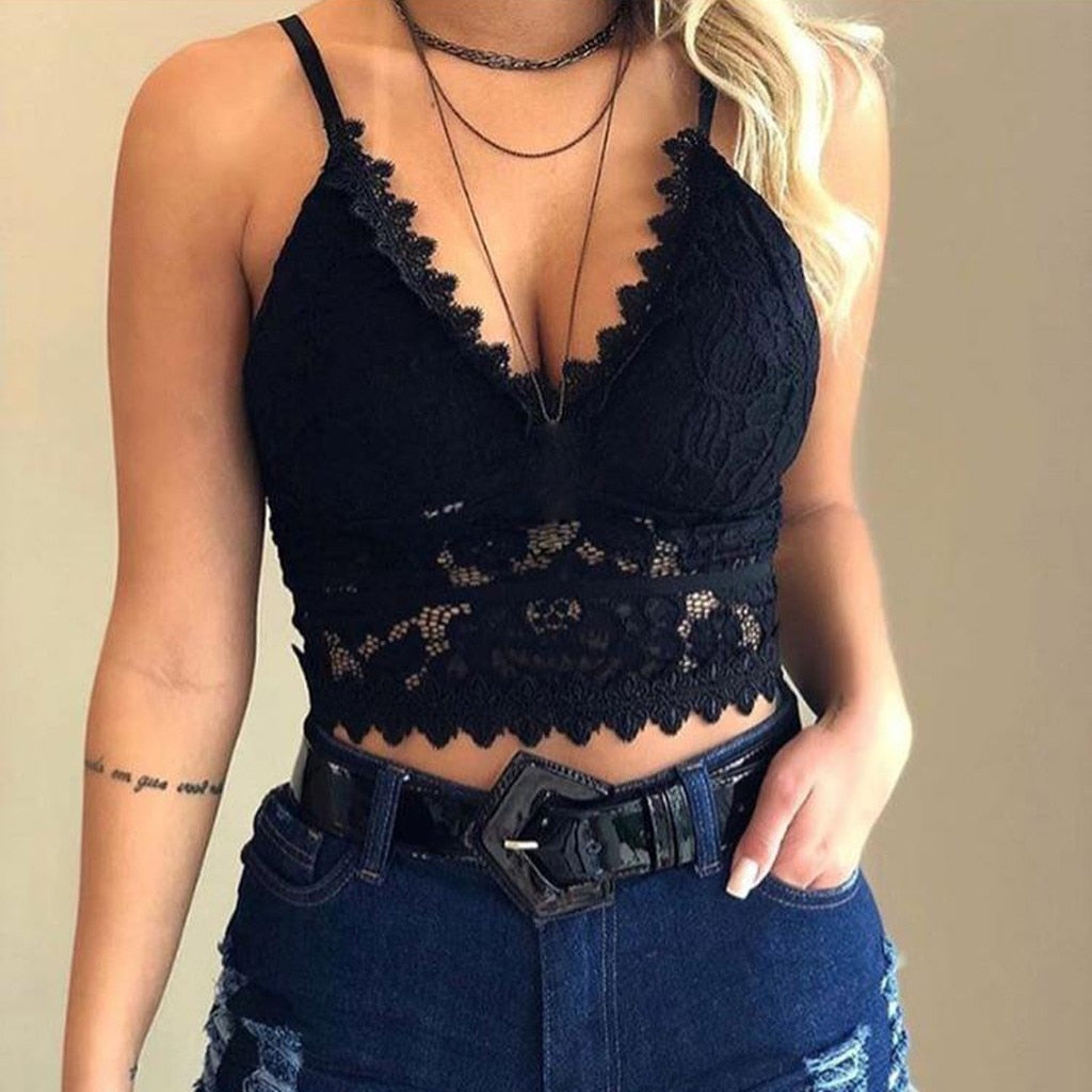 Top femme Mara en mesh – Débardeur sexy d’été avec col V | Vardi Dante