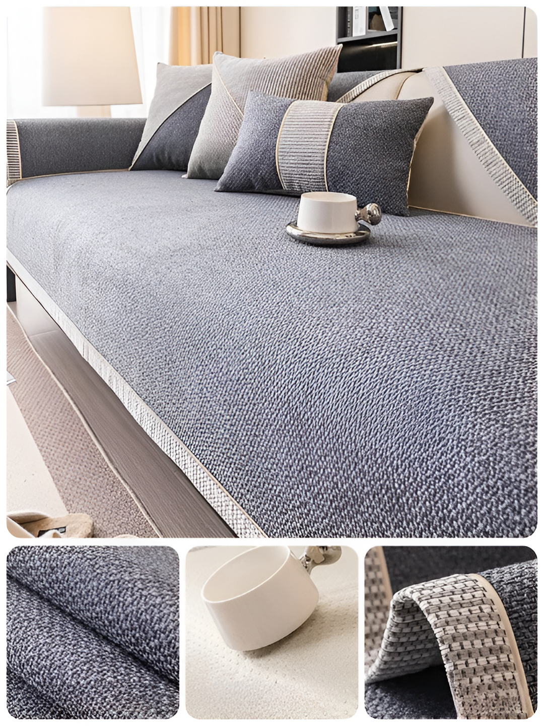 Housse de canapé anti-rayures résistante – MynaMode, style & maintien parfait