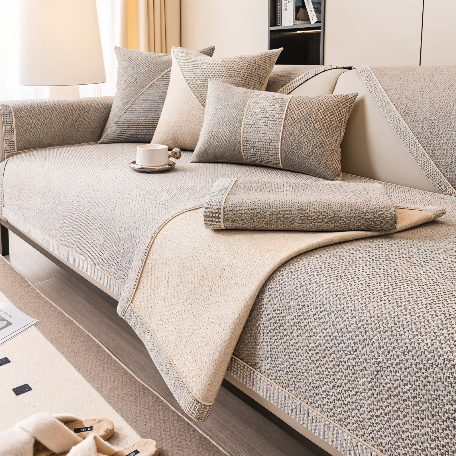 Housse de canapé anti-rayures résistante – MynaMode, style & maintien parfait