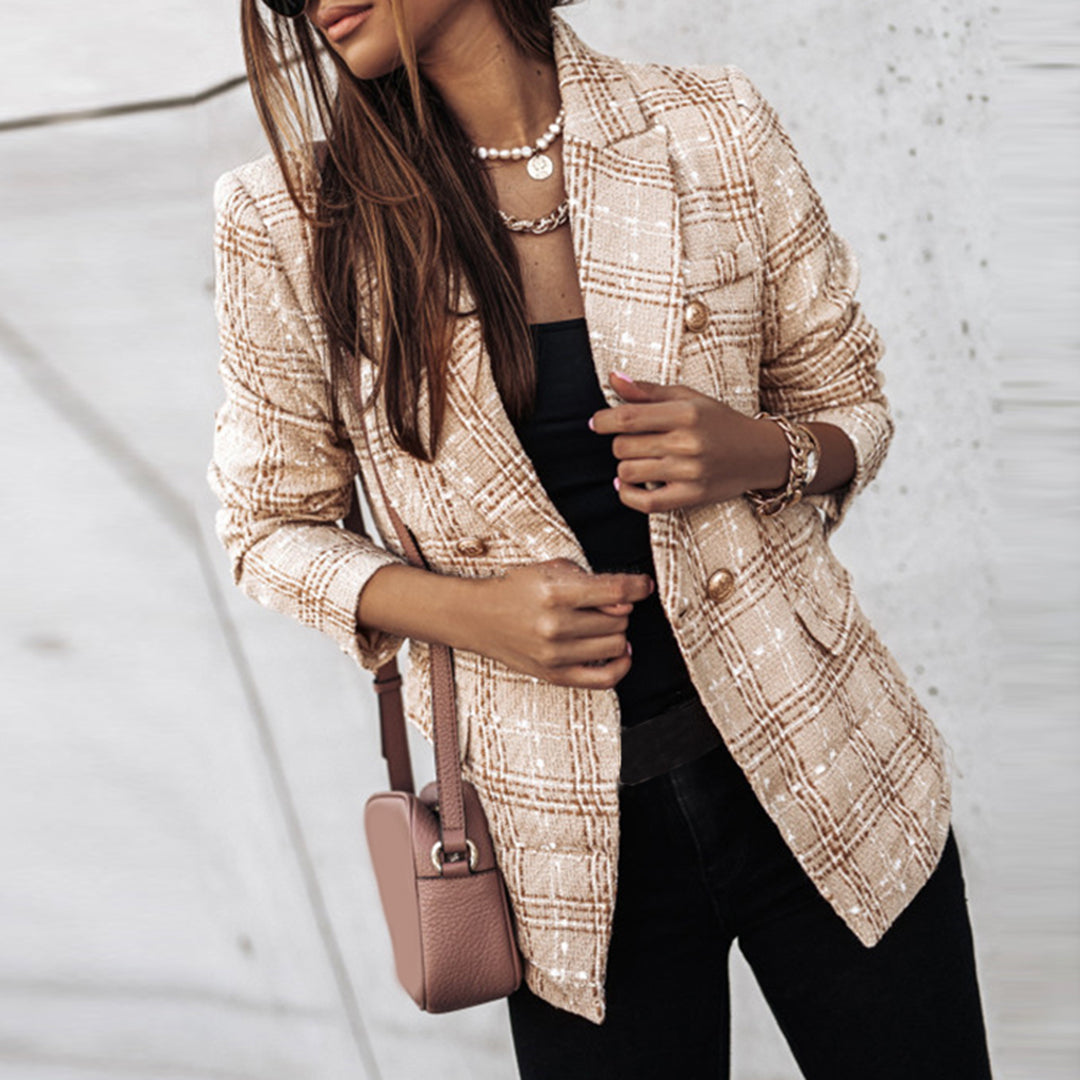 Blazer femme cintré à bouton unique – Élégance classique & coupe ajustée
